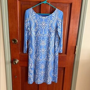 Lilly Pulitzer Blue and White Long Sleeve Dress